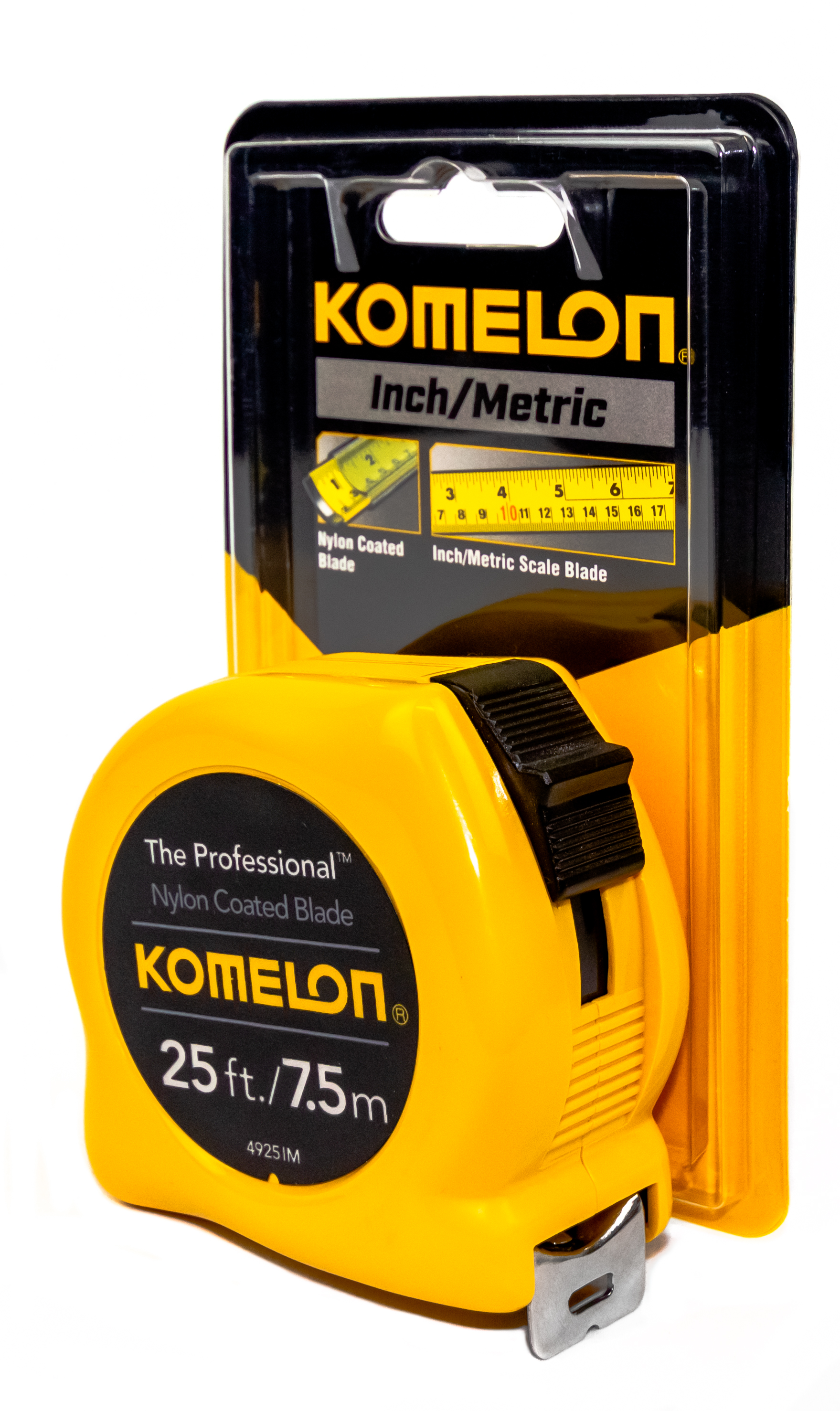 Yellow Komelon 4930IM The Professional 30-Foot Inch//Metric Scale Power Tape 4 Pack